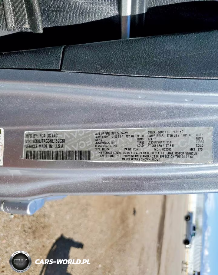 2022 Jeep Gladiator Sport VIN:1C6HJTAG3NL159038 - 12