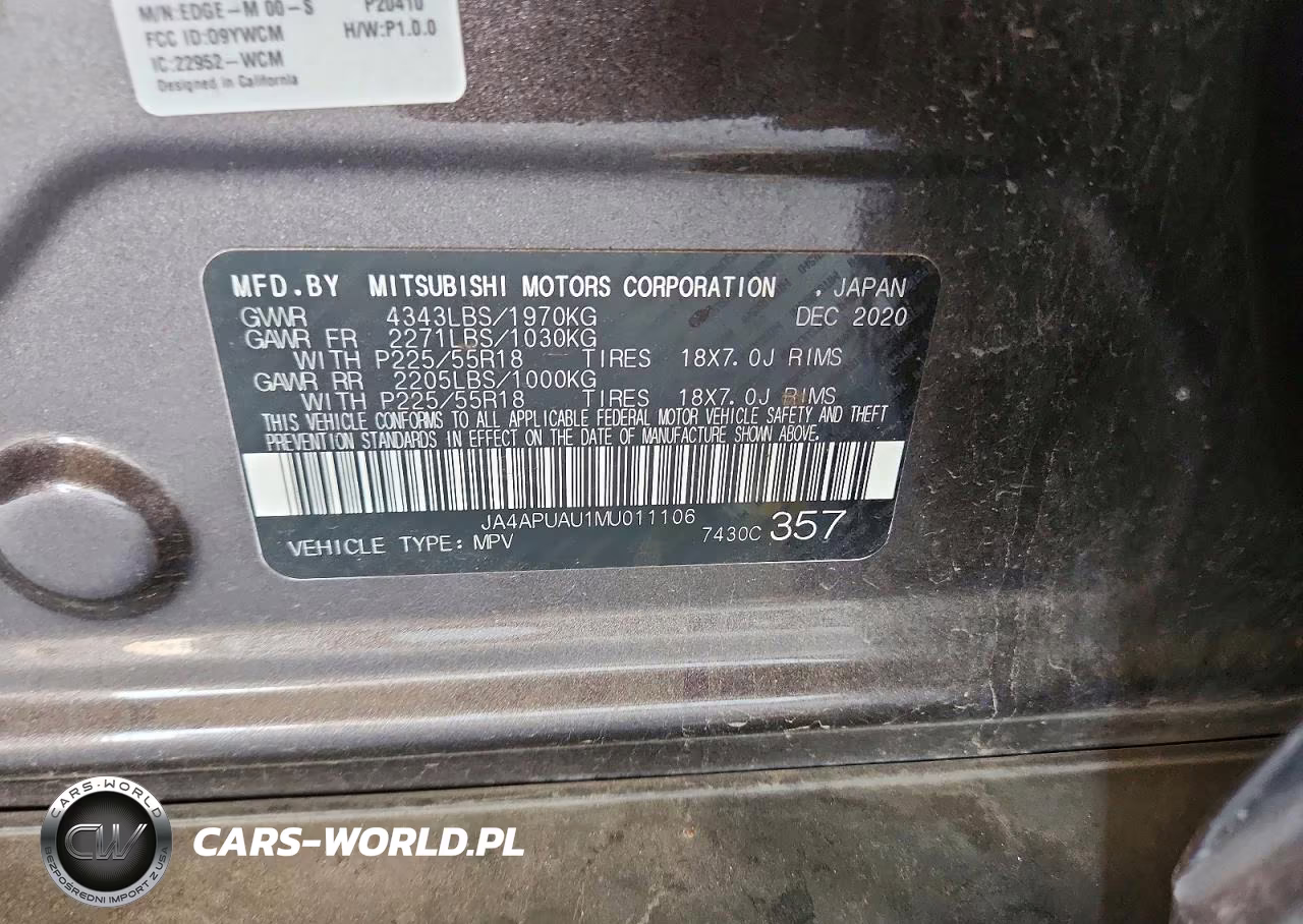 2021 Mitsubishi Outlander Sport Es VIN:JA4APUAU1MU011106 - 13