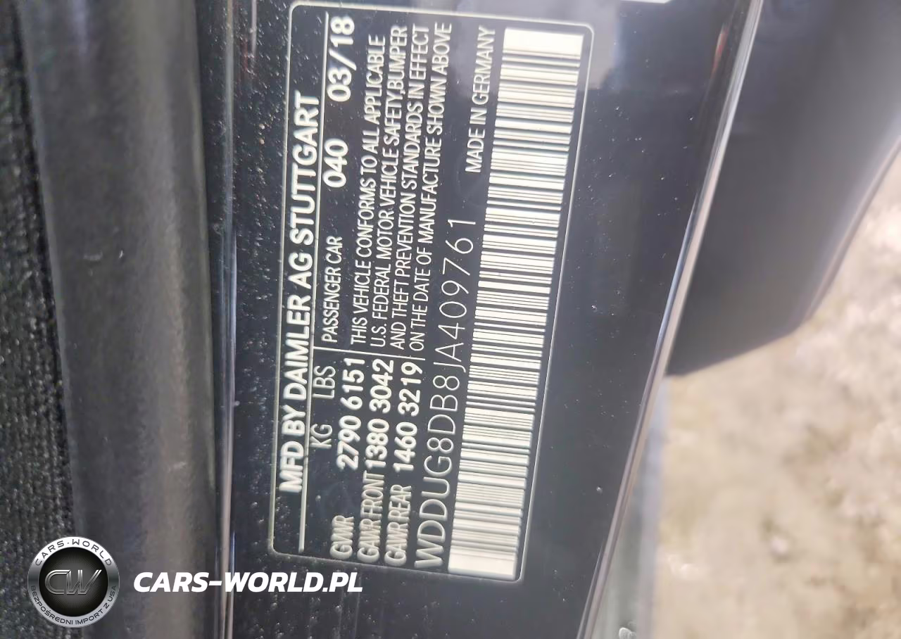 2018 Mercedes-Benz S 560 VIN:WDDUG8DB8JA409761 - 12