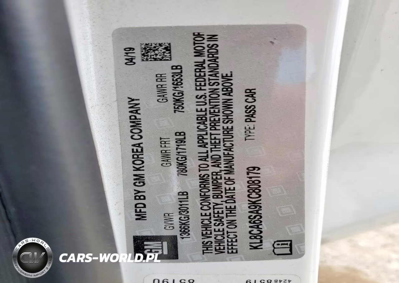 2019 Chevrolet Spark Ls VIN:KL8CA6SA9KC808179 - 13