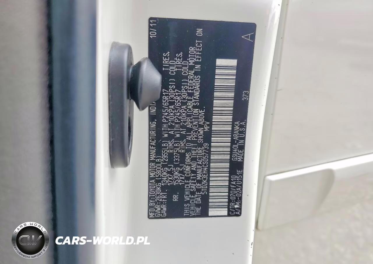 2012 Toyota Highlander Base VIN:5TDZK3EH4CS057739 - 13