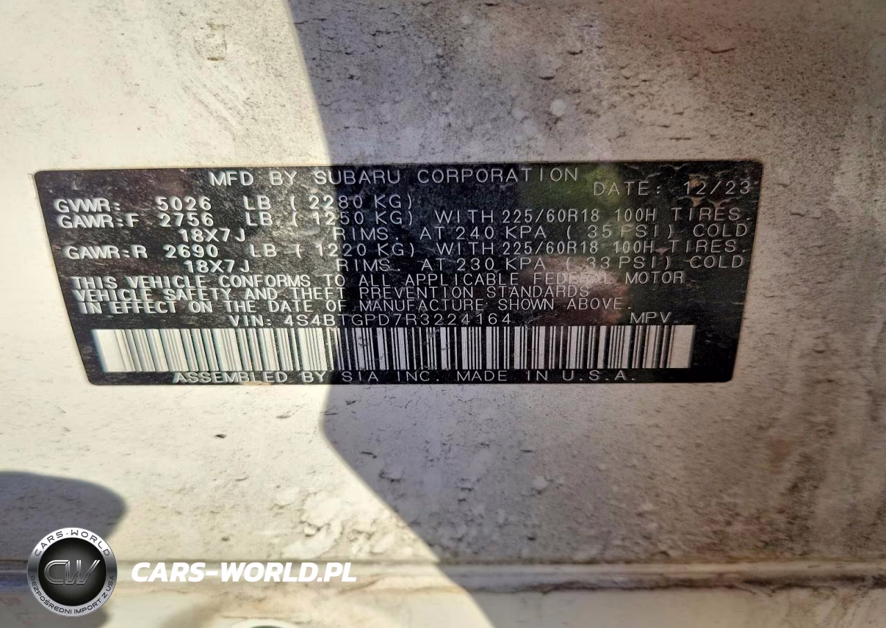 2024 Subaru Outback Touring VIN:4S4BTGPD7R3224164 - 14