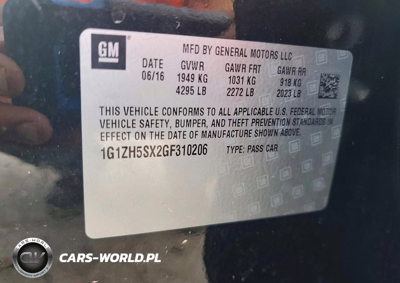 2016 Chevrolet Malibu Premier VIN:1G1ZH5SX2GF310206 - 12