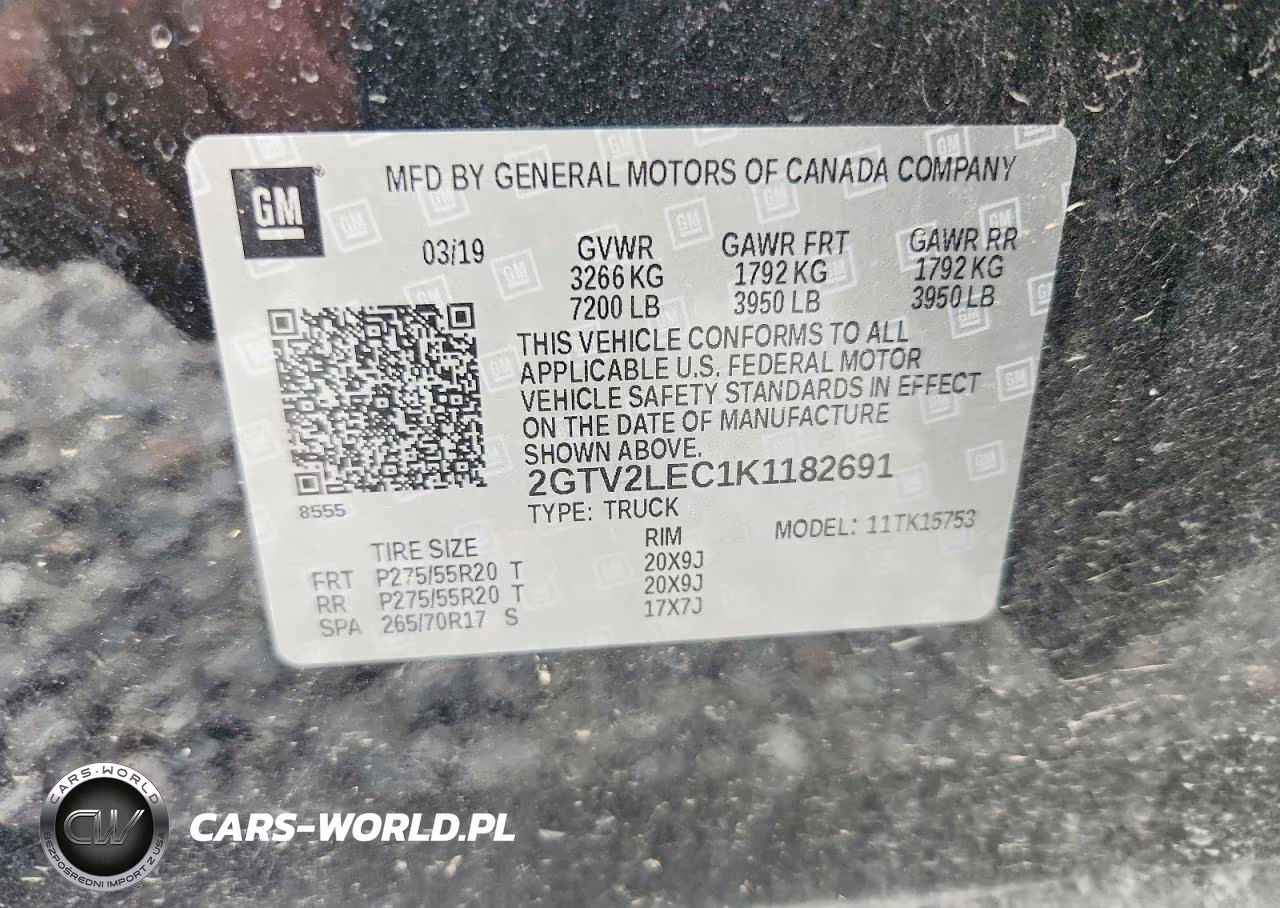 2019 GMC Sierra Limited K1500 VIN:2GTV2LEC1K1182691 - 12