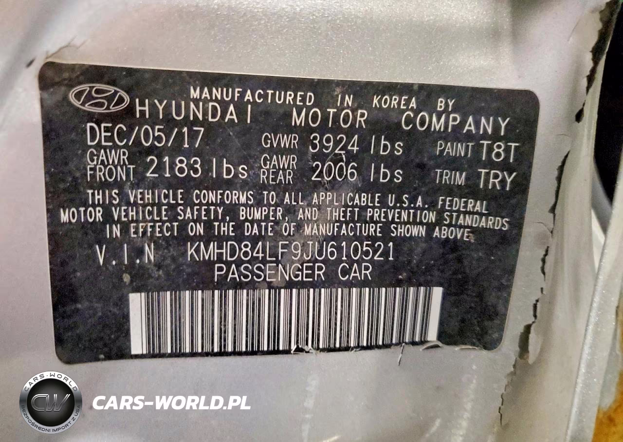 2018 Hyundai Elantra Sel VIN:KMHD84LF9JU610521 - 13