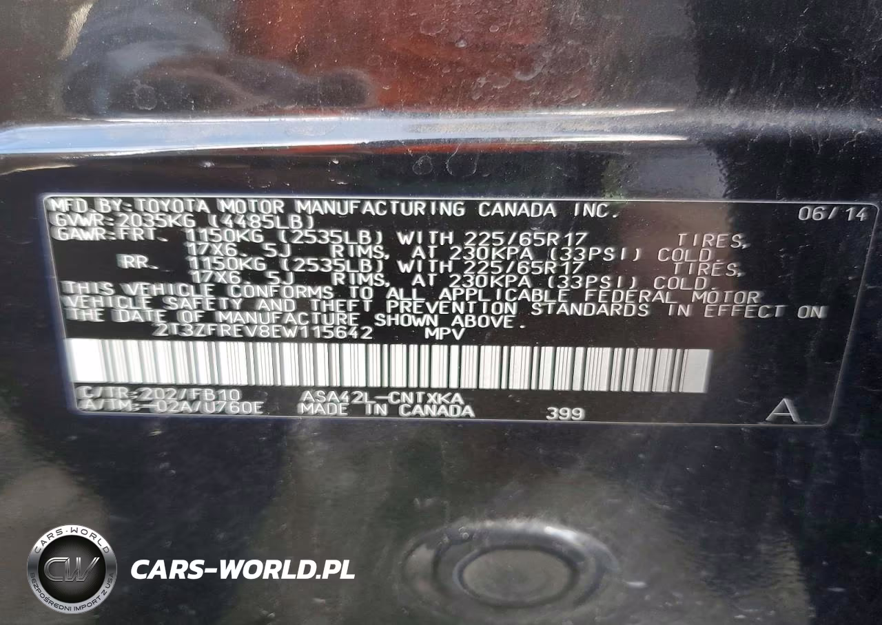 2014 Toyota Rav4 Le VIN:2T3ZFREV8EW115642 - 14