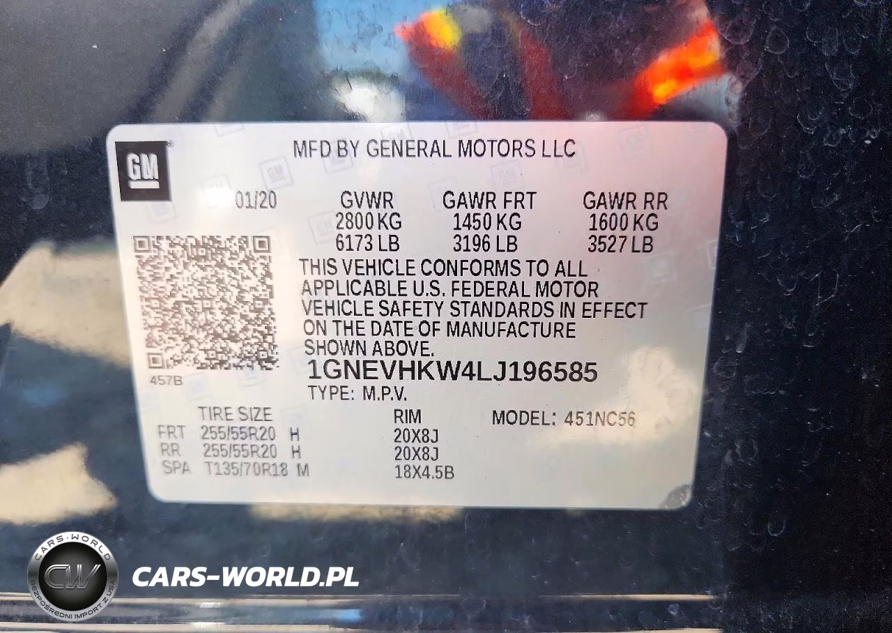 2020 Chevrolet Traverse Lt VIN:1GNEVHKW4LJ196585 - 13