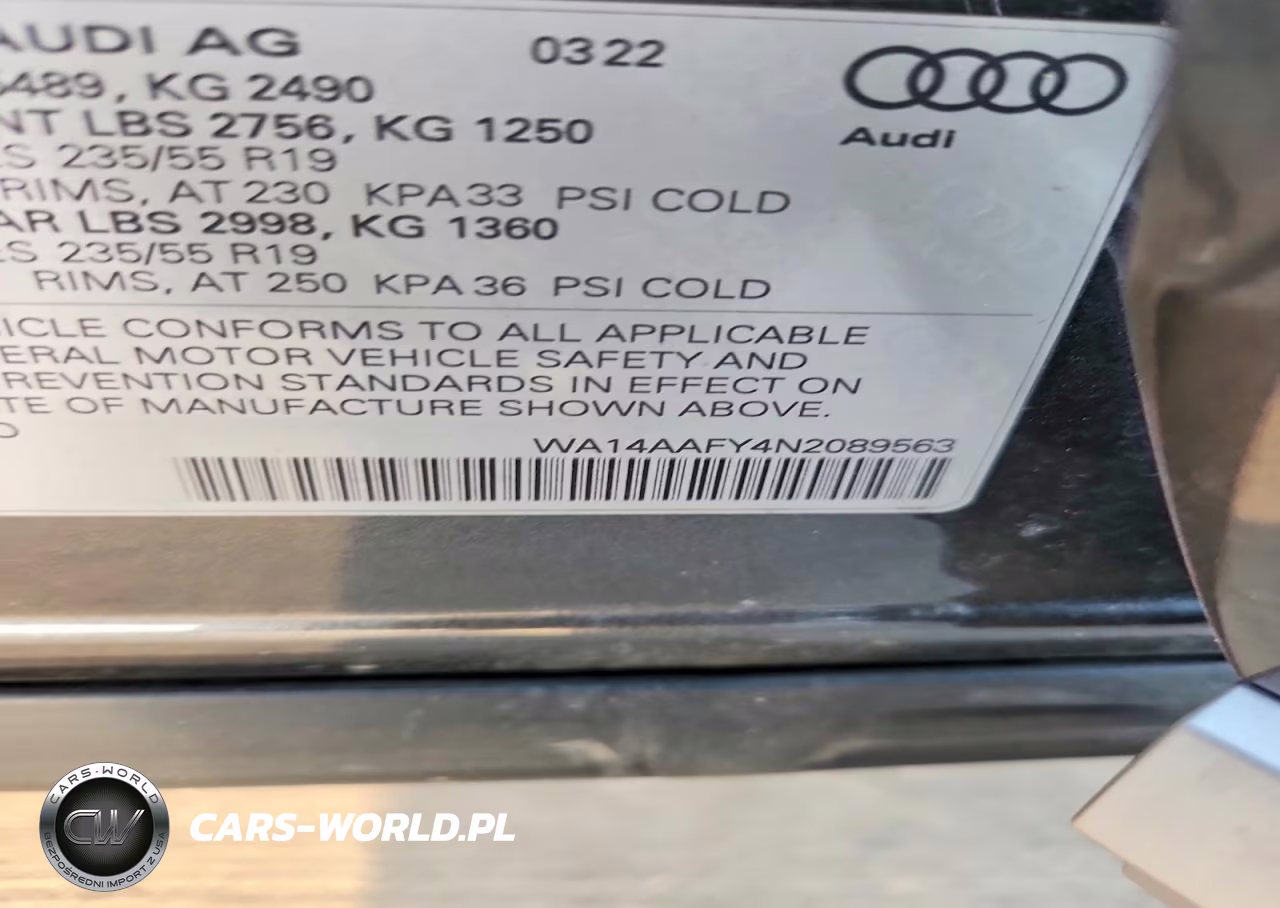 2022 Audi Q5 Sportback Premium 45 VIN:WA14AAFY4N2089563 - 14