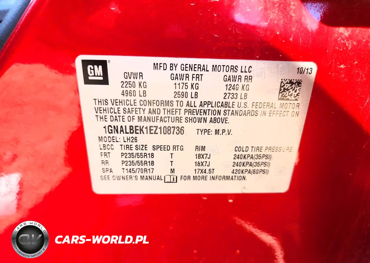 2014 Chevrolet Equinox Lt VIN:1GNALBEK1EZ108736 - 13