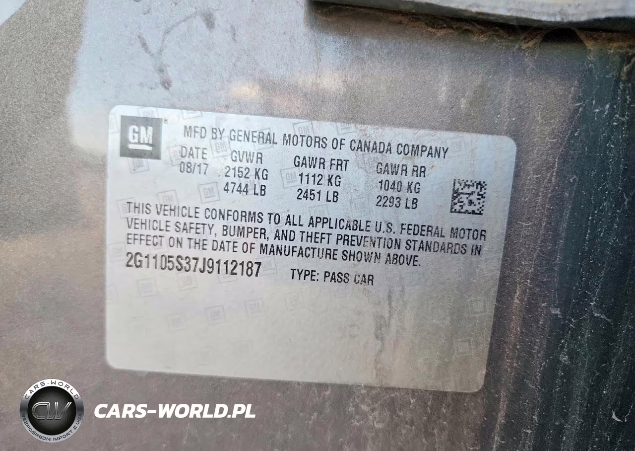 2018 Chevrolet Impala Lt VIN:2G1105S37J9112187 - 12