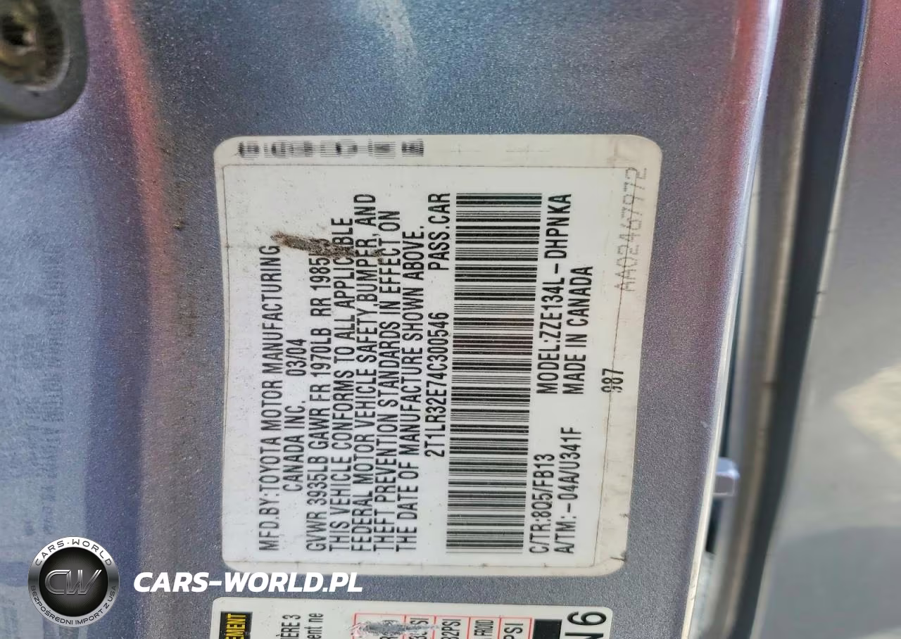 2004 Toyota Matrix Xr VIN:2T1LR32E74C300546 - 14