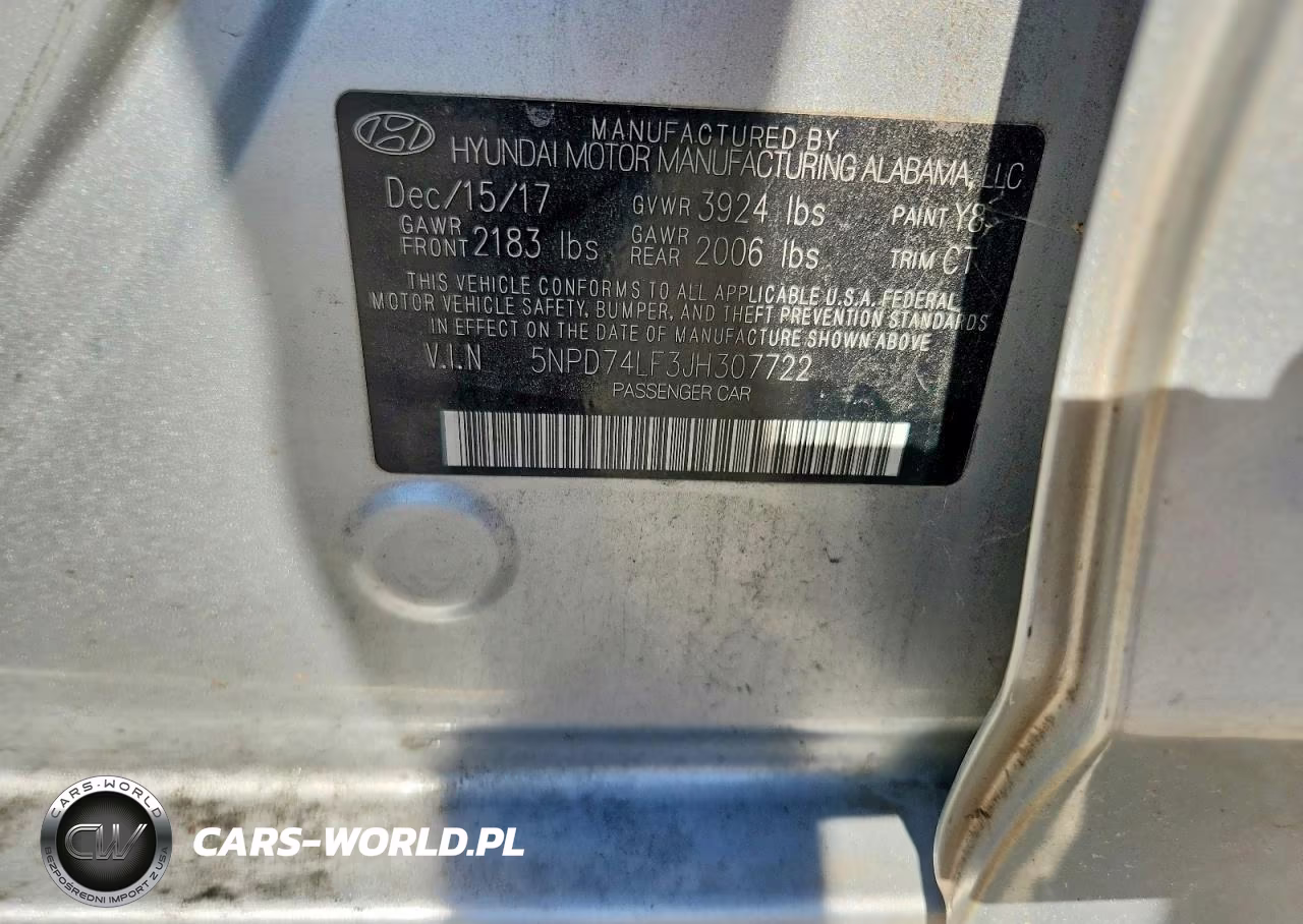 2018 Hyundai Elantra Se VIN:5NPD74LF3JH307722 - 12