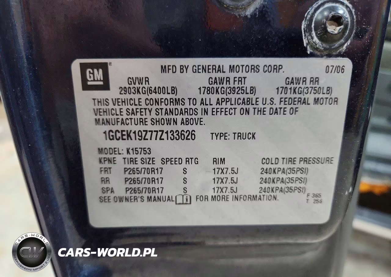 2007 Chevrolet Silverado K1500 Classic VIN:1GCEK19Z77Z133626 - 12