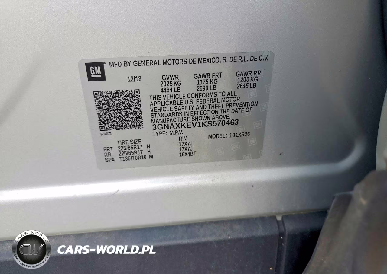 2019 Chevrolet Equinox Lt VIN:3GNAXKEV1KS570463 - 13