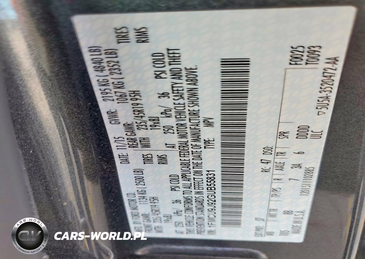 2016 Ford Escape Titanium VIN:1FMCU9J92GUB55831 - 12