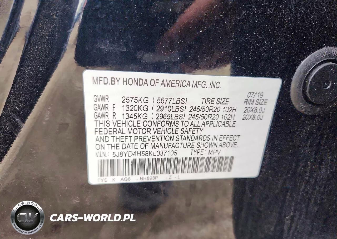 2019 Acura Mdx Technology VIN:5J8YD4H58KL037105 - 13