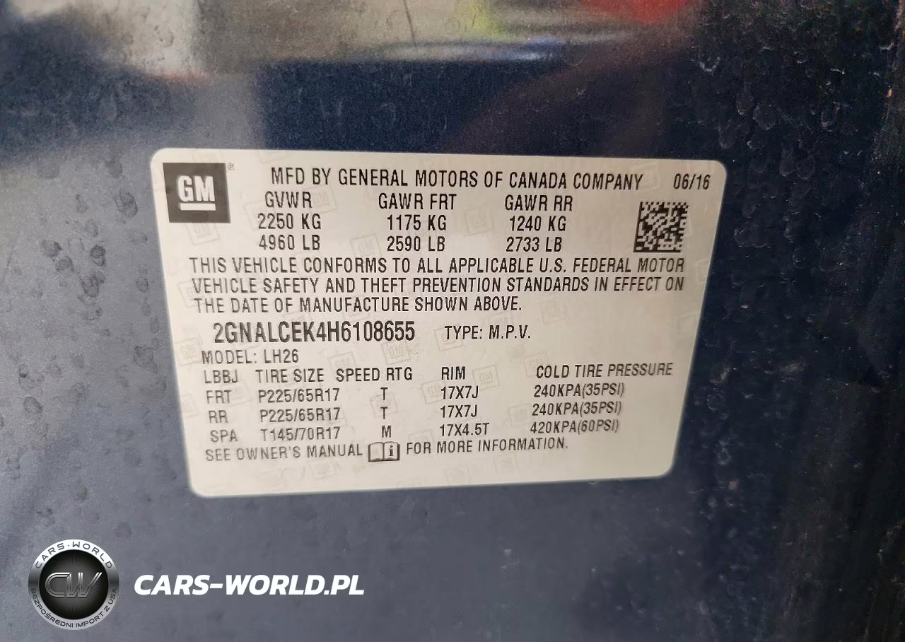 2017 Chevrolet Equinox Lt VIN:2GNALCEK4H6108655 - 13
