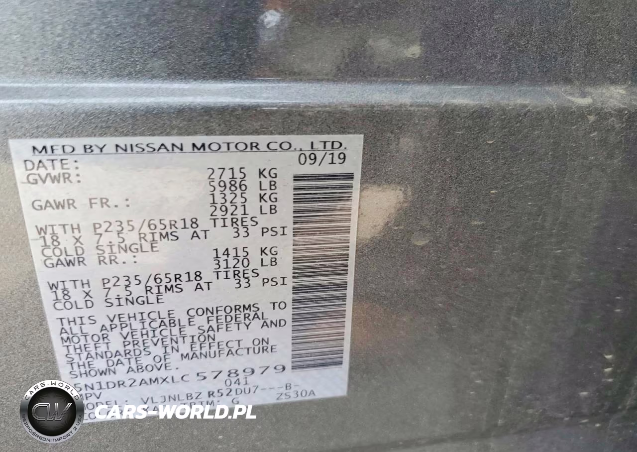 2020 Nissan Pathfinder S VIN:5N1DR2AMXLC578979 - 14