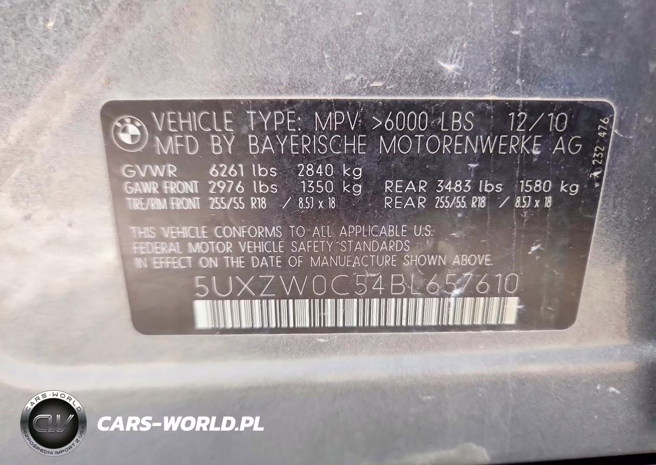 2011 BMW X5 xDrive35D VIN:5UXZW0C54BL657610 - 13