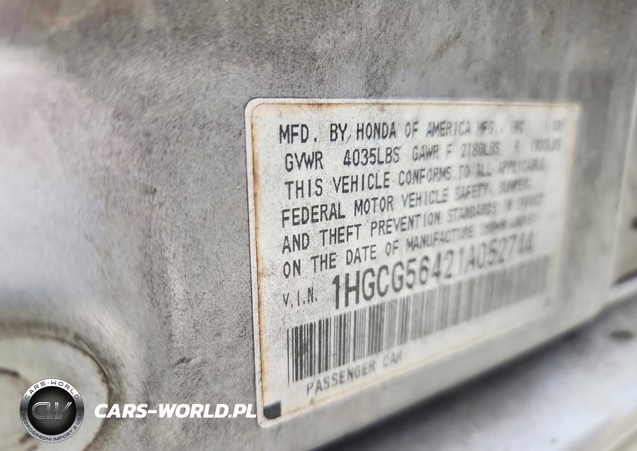 2001 Honda Accord Lx VIN:1HGCG56421A052744 - 13