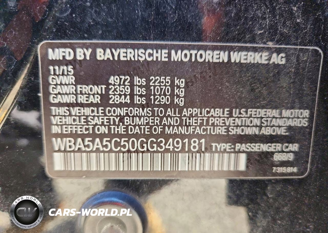 2016 BMW 528 I VIN:WBA5A5C50GG349181 - 12