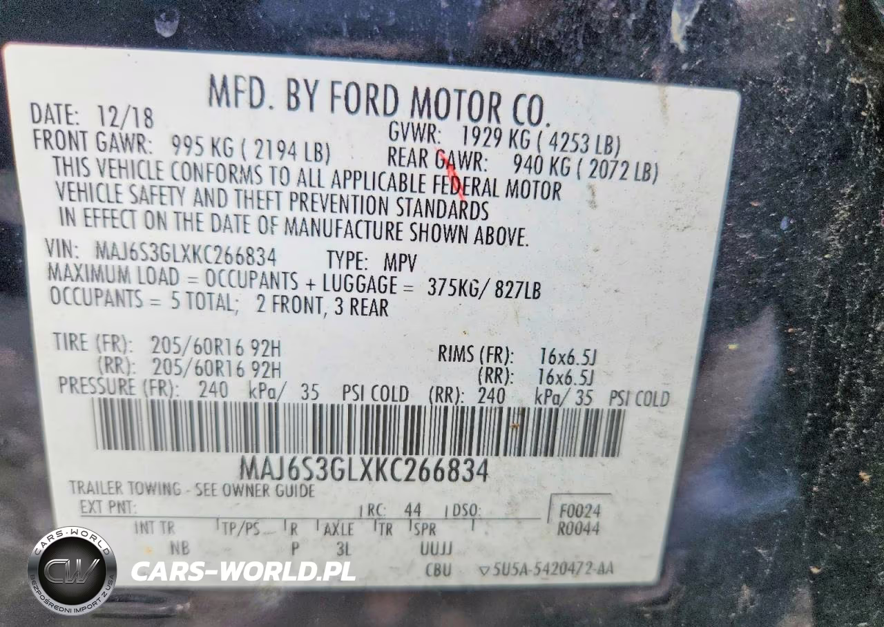 2019 Ford Ecosport Se VIN:MAJ6S3GLXKC266834 - 12