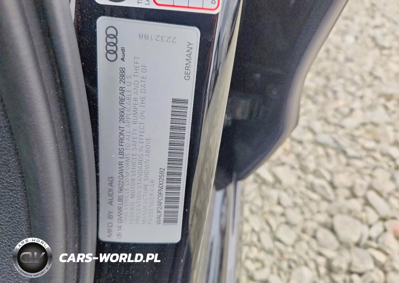 2015 Audi S6 VIN:WAUF2AFC9FN002592 - 13