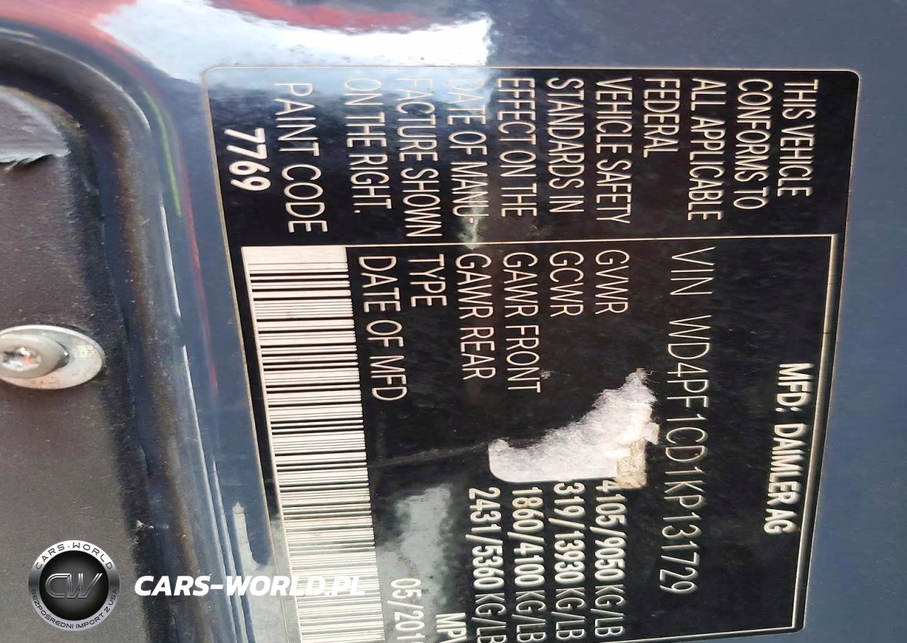 2019 Mercedes-Benz Sprinter 2500-3500 Delivery Van VIN:WD4PF1CD1KP131729 - 13