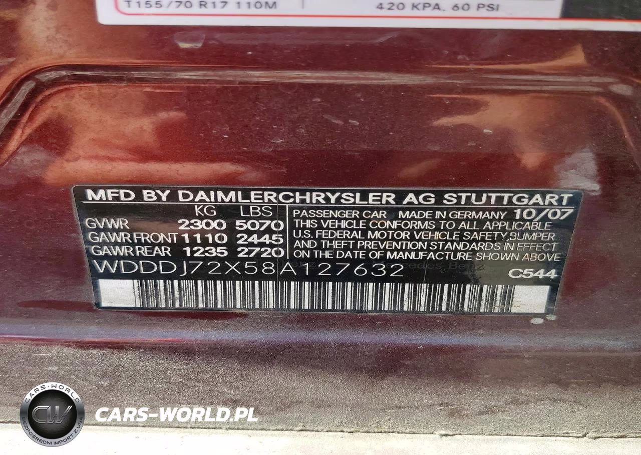 2008 Mercedes-Benz Cls 550 VIN:WDDDJ72X58A127632 - 12