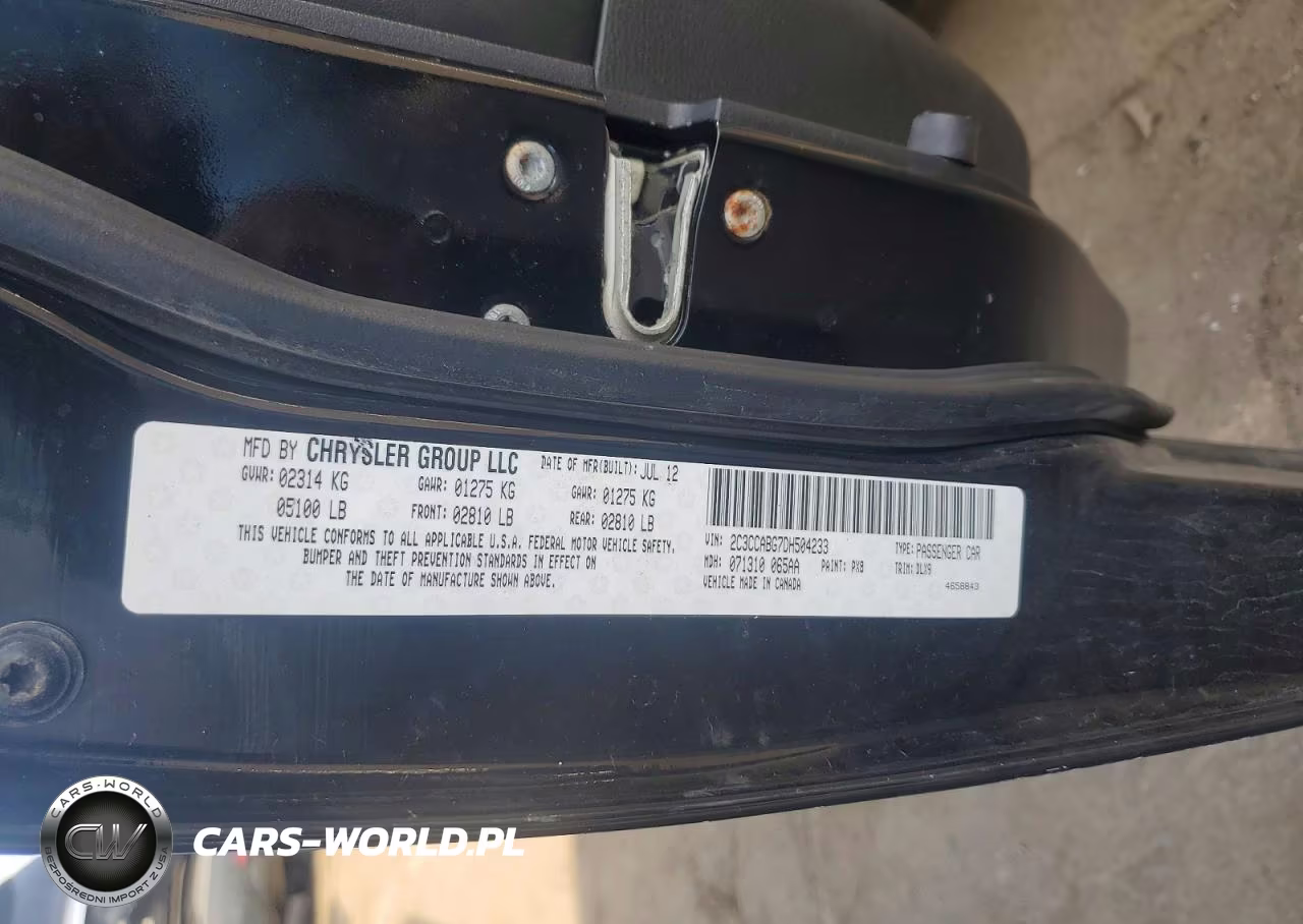 2013 Chrysler 300 S VIN:2C3CCABG7DH504233 - 12