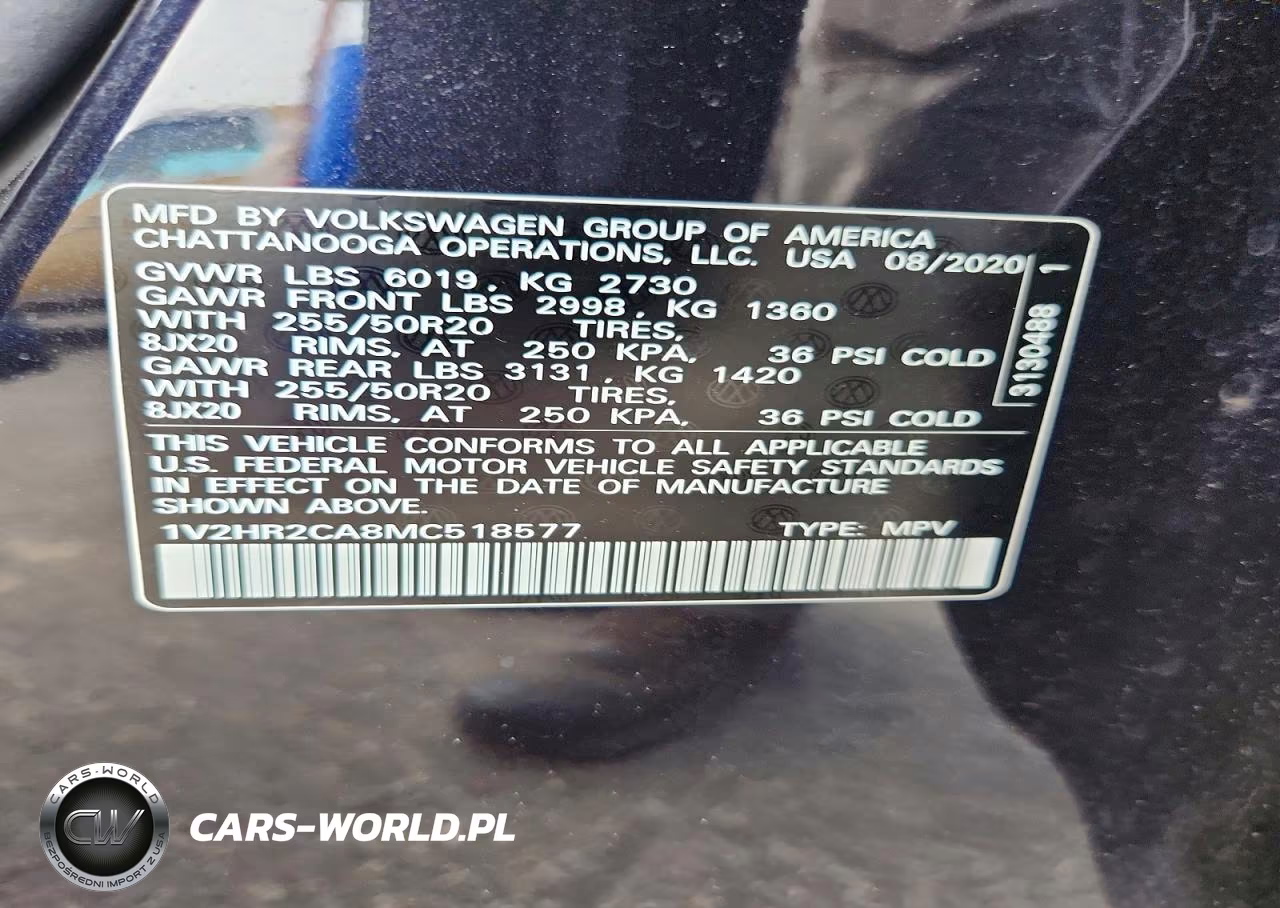 2021 Volkswagen Atlas Se VIN:1V2HR2CA8MC518577 - 13
