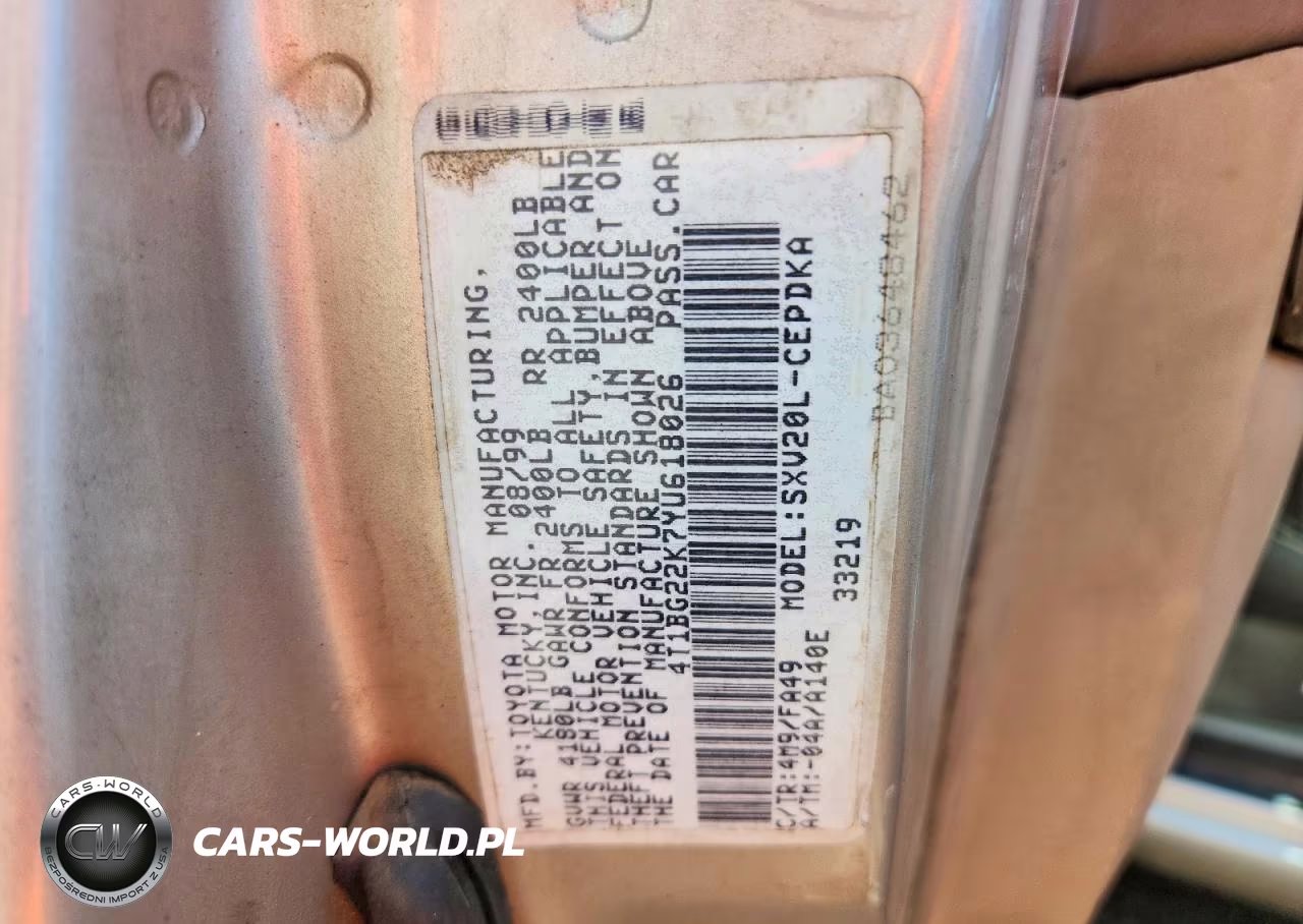 2000 Toyota Camry Ce VIN:4T1BG22K7YU618026 - 13