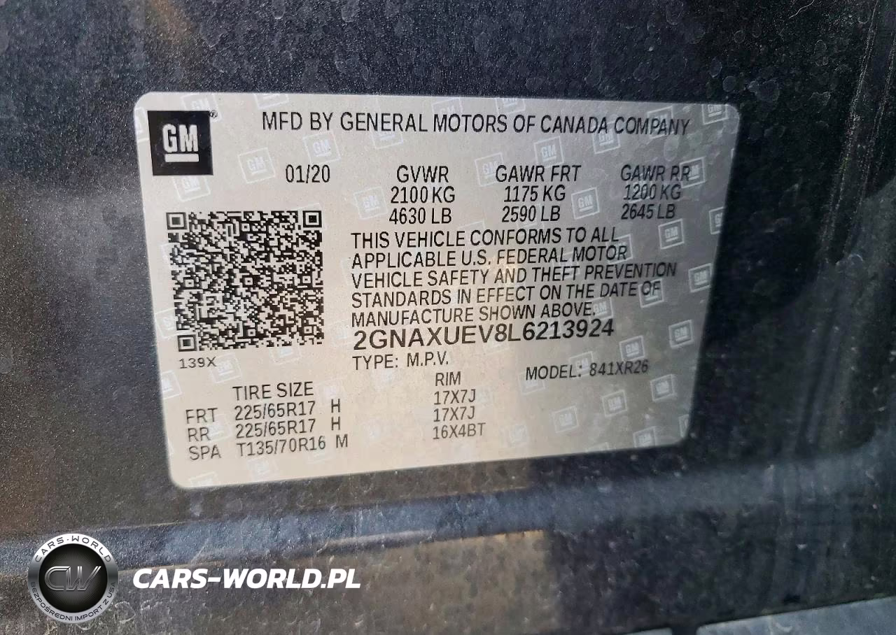2020 Chevrolet Equinox Lt VIN:2GNAXUEV8L6213924 - 13