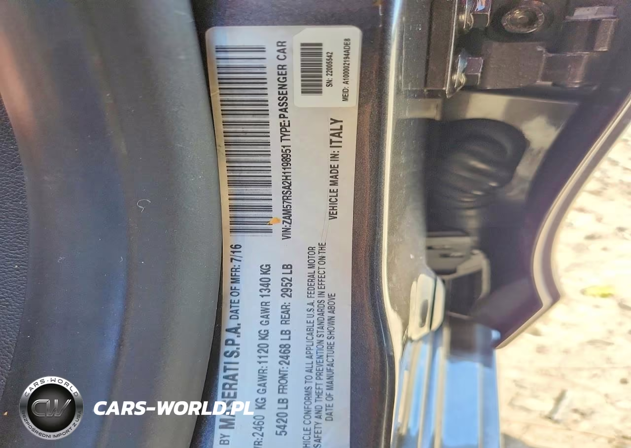 2017 Maserati Ghibli S VIN:ZAM57RSA2H1198951 - 13