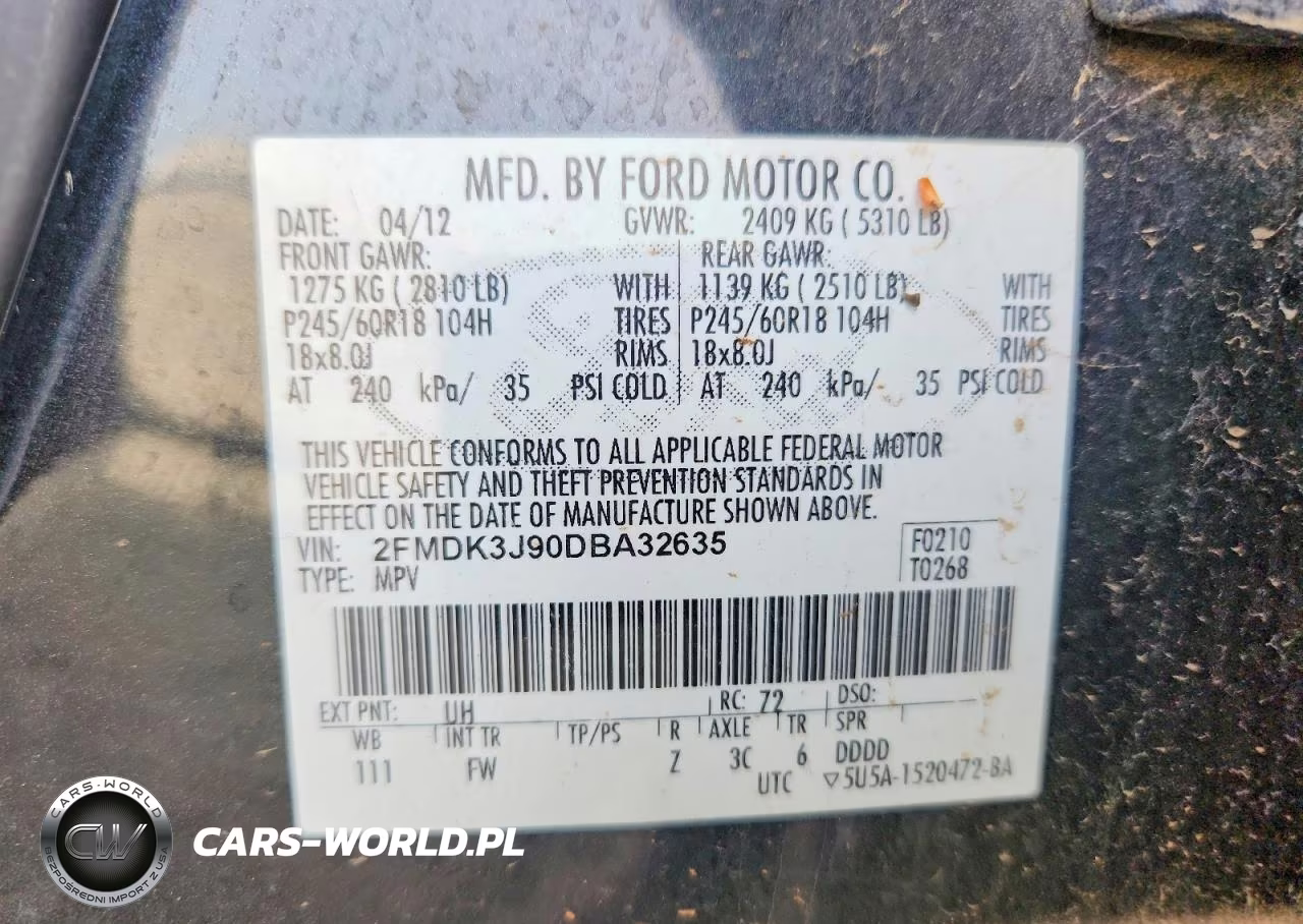 2013 Ford Edge Sel VIN:2FMDK3J90DBA32635 - 13