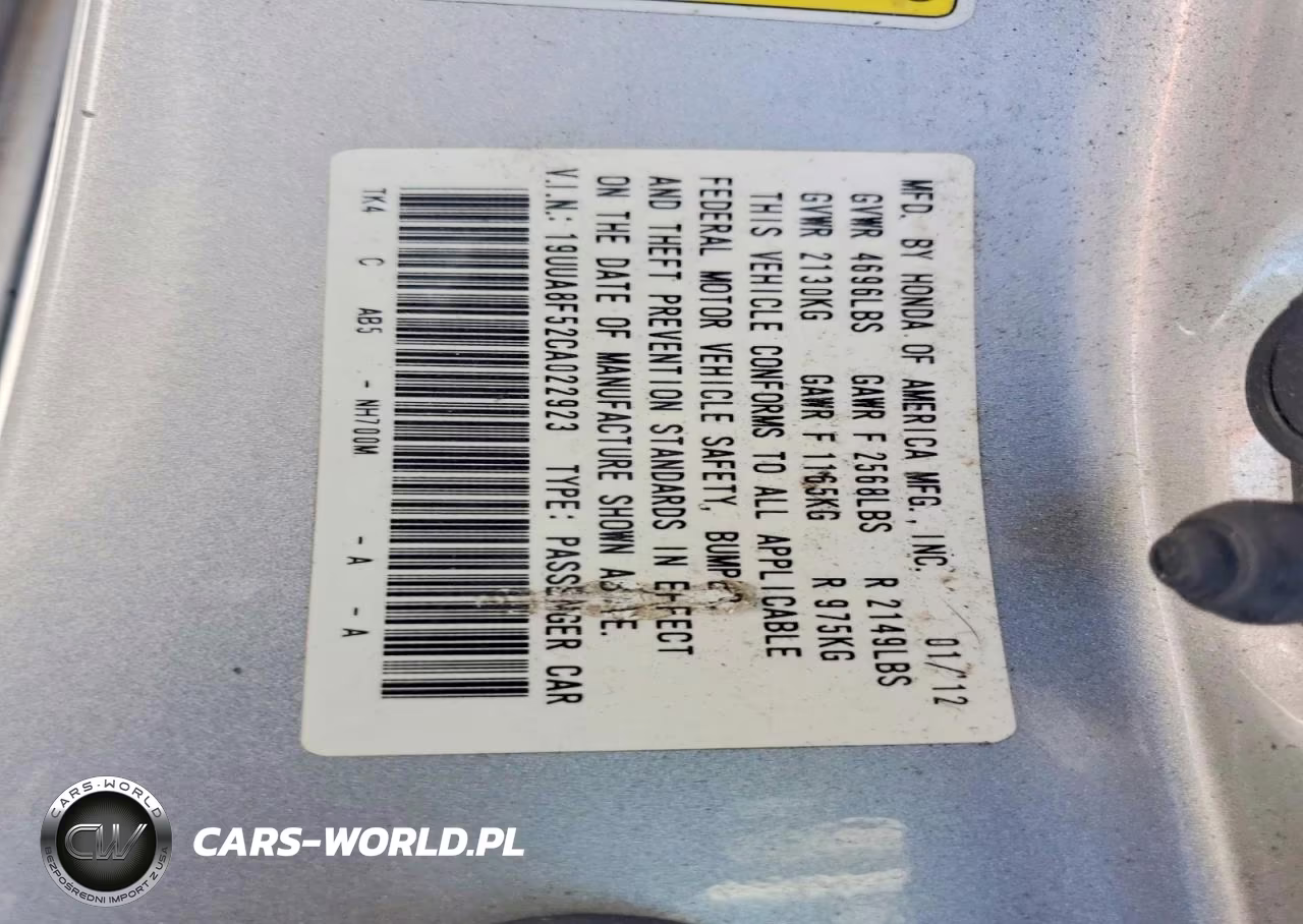 2012 Acura Tl VIN:19UUA8F52CA022923 - 12