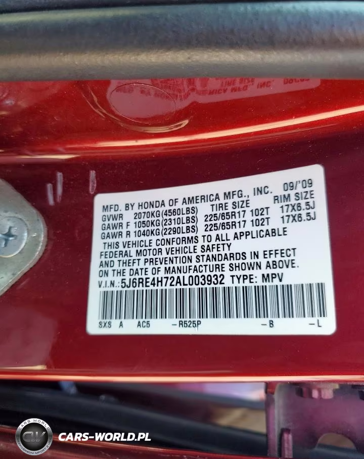 2010 Honda Cr-V Exl VIN:5J6RE4H72AL003932 - 13