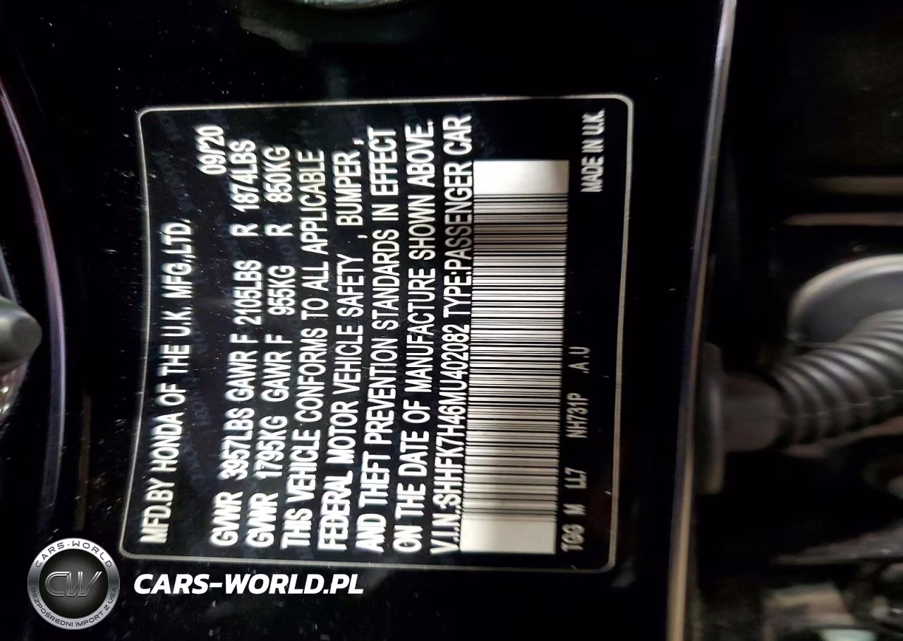 2021 Honda Civic Sport VIN:SHHFK7H46MU402082 - 12