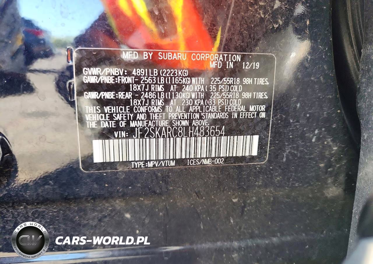 2020 Subaru Forester Sport VIN:JF2SKARC8LH483654 - 12