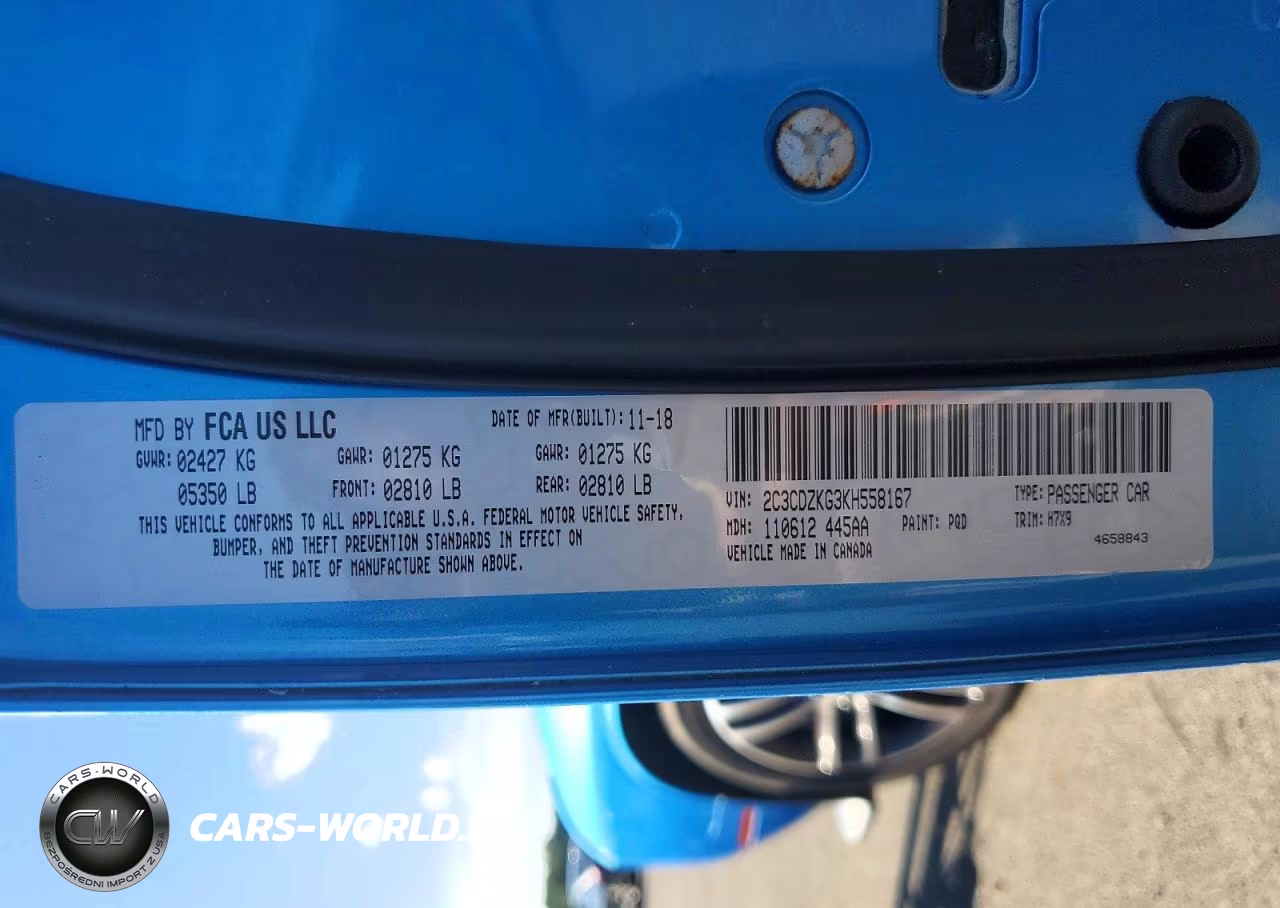 2019 Dodge Challenger Gt VIN:2C3CDZKG3KH558167 - 12