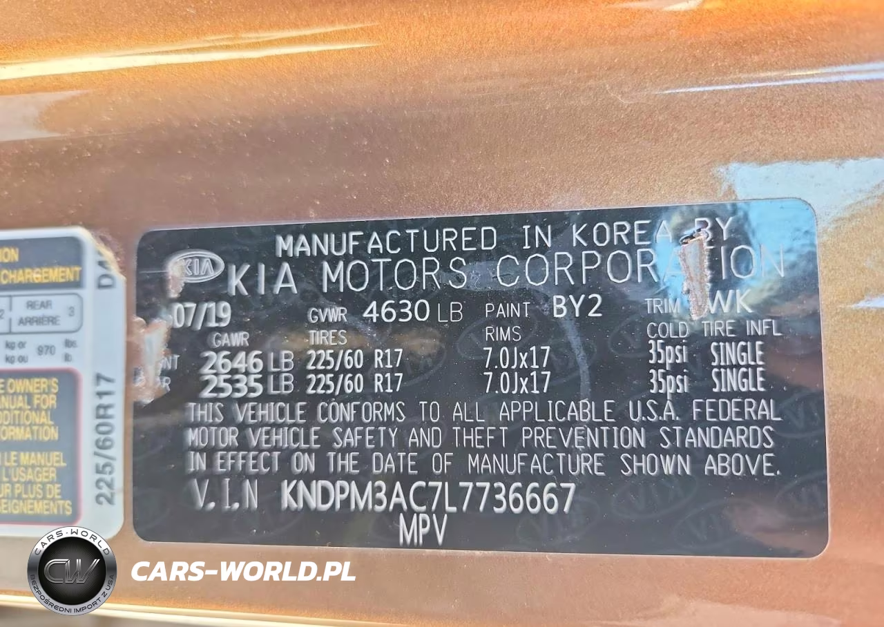 2020 Kia Sportage Lx VIN:KNDPM3AC7L7736667 - 13