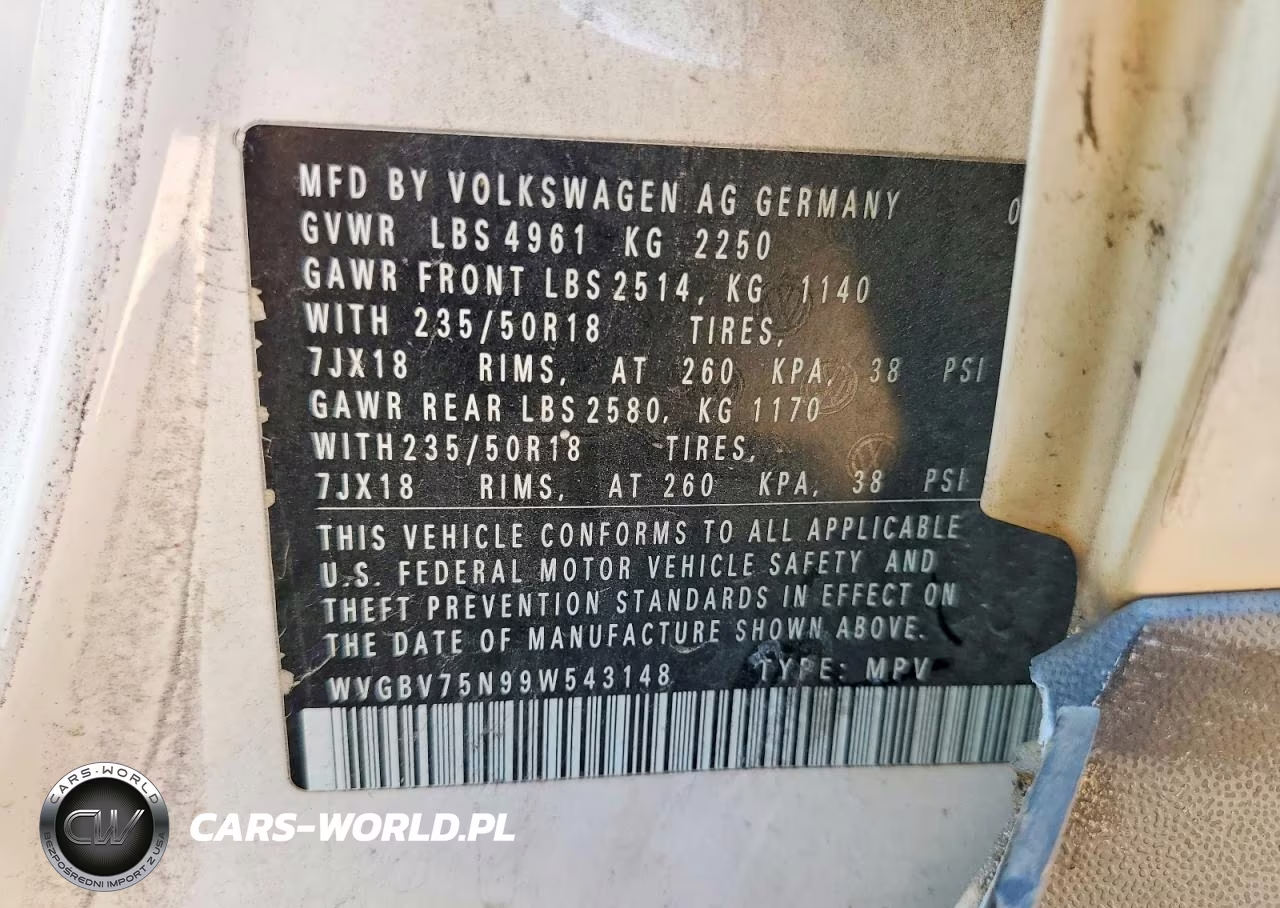 2009 Volkswagen Tiguan Se VIN:WVGBV75N99W543148 - 13