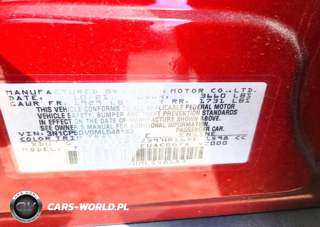 2021 Nissan Kicks Sr VIN:3N1CP5DV0ML548183 - 12