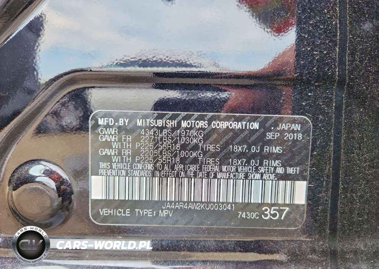 2019 Mitsubishi Outlander Sport Gt VIN:JA4AR4AW2KU003041 - 12