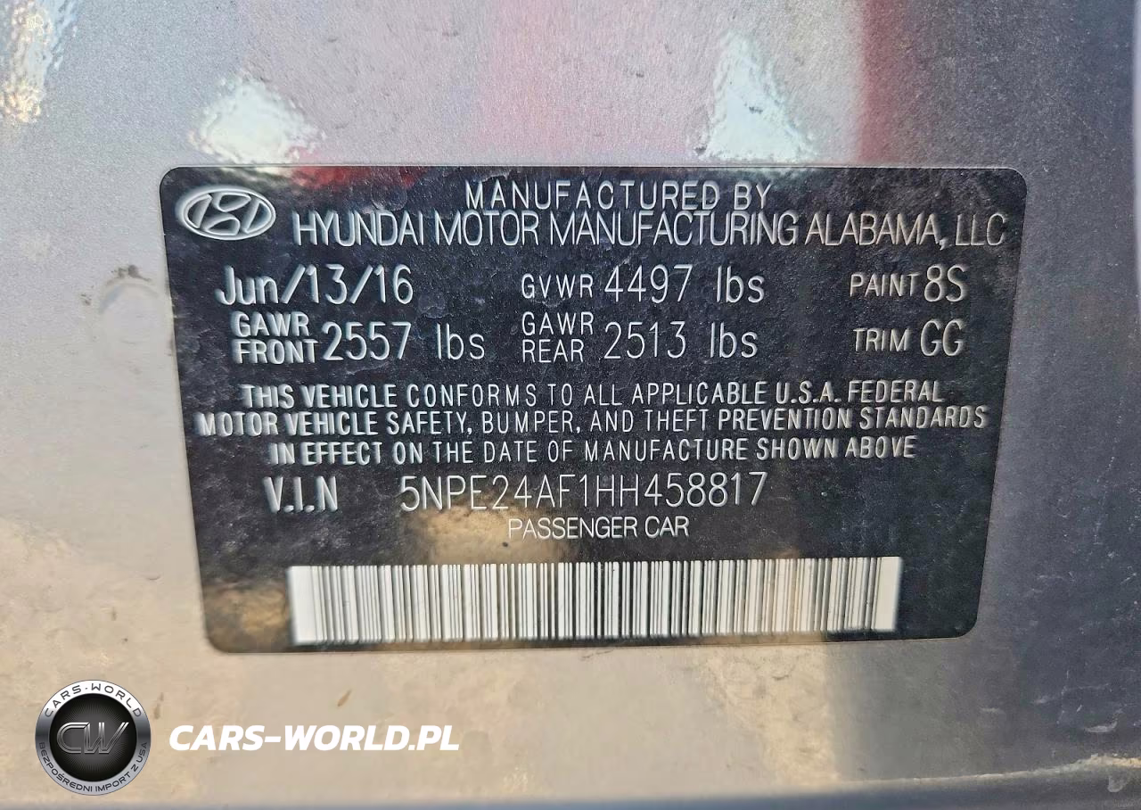 2017 Hyundai Sonata VIN:5NPE24AF1HH458817 - 12