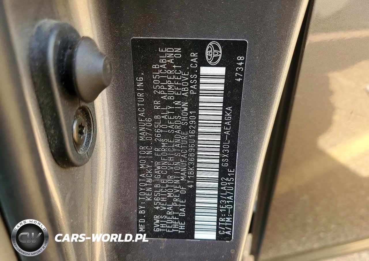 2006 Toyota Avalon Xls VIN:4T1BK36B96U162901 - 12