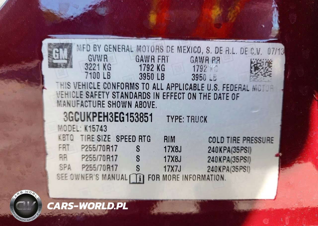 2014 Chevrolet Silverado K1500 VIN:3GCUKPEH3EG153851 - 12