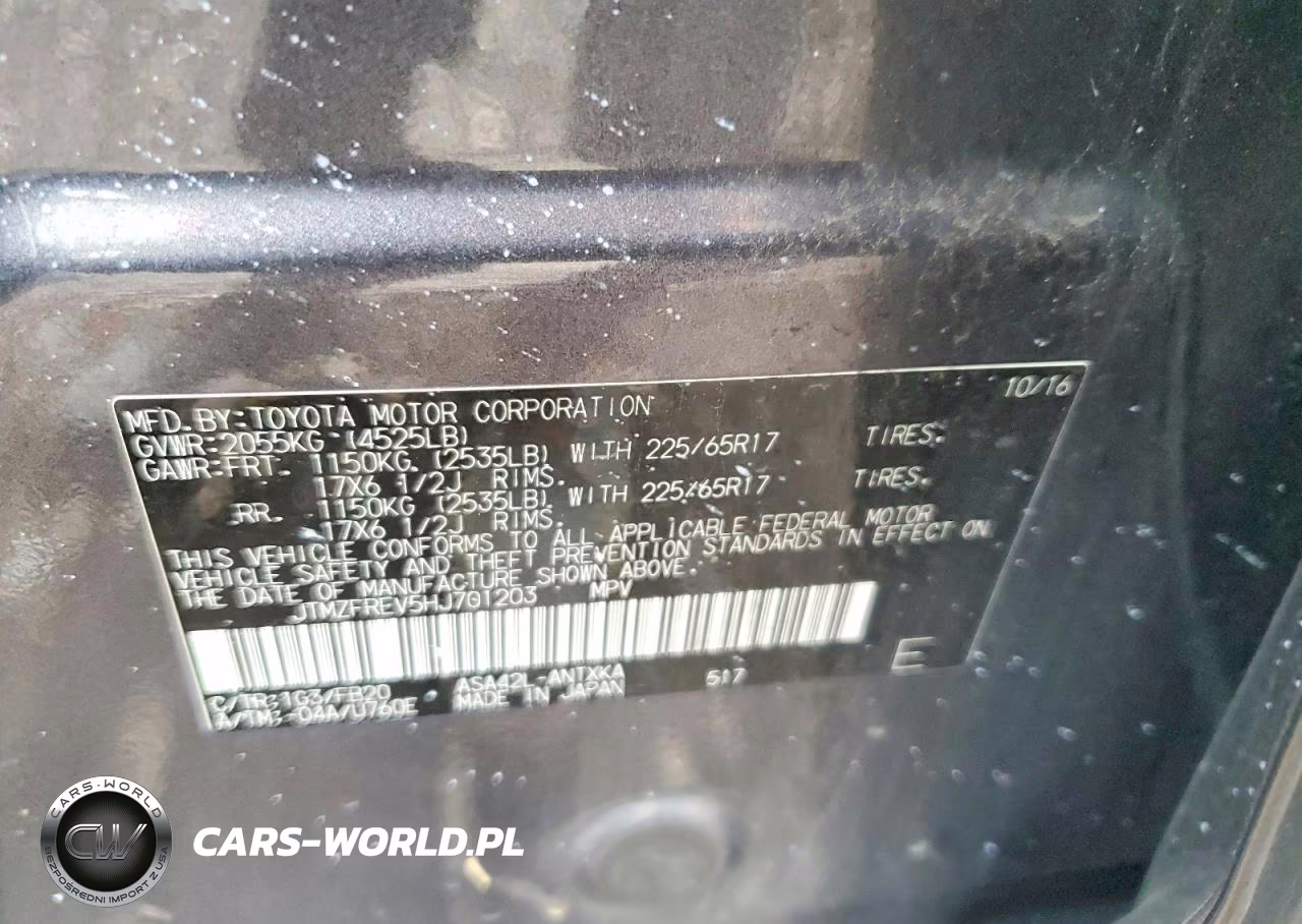 2017 Toyota Rav4 Le VIN:JTMZFREV5HJ701203 - 12