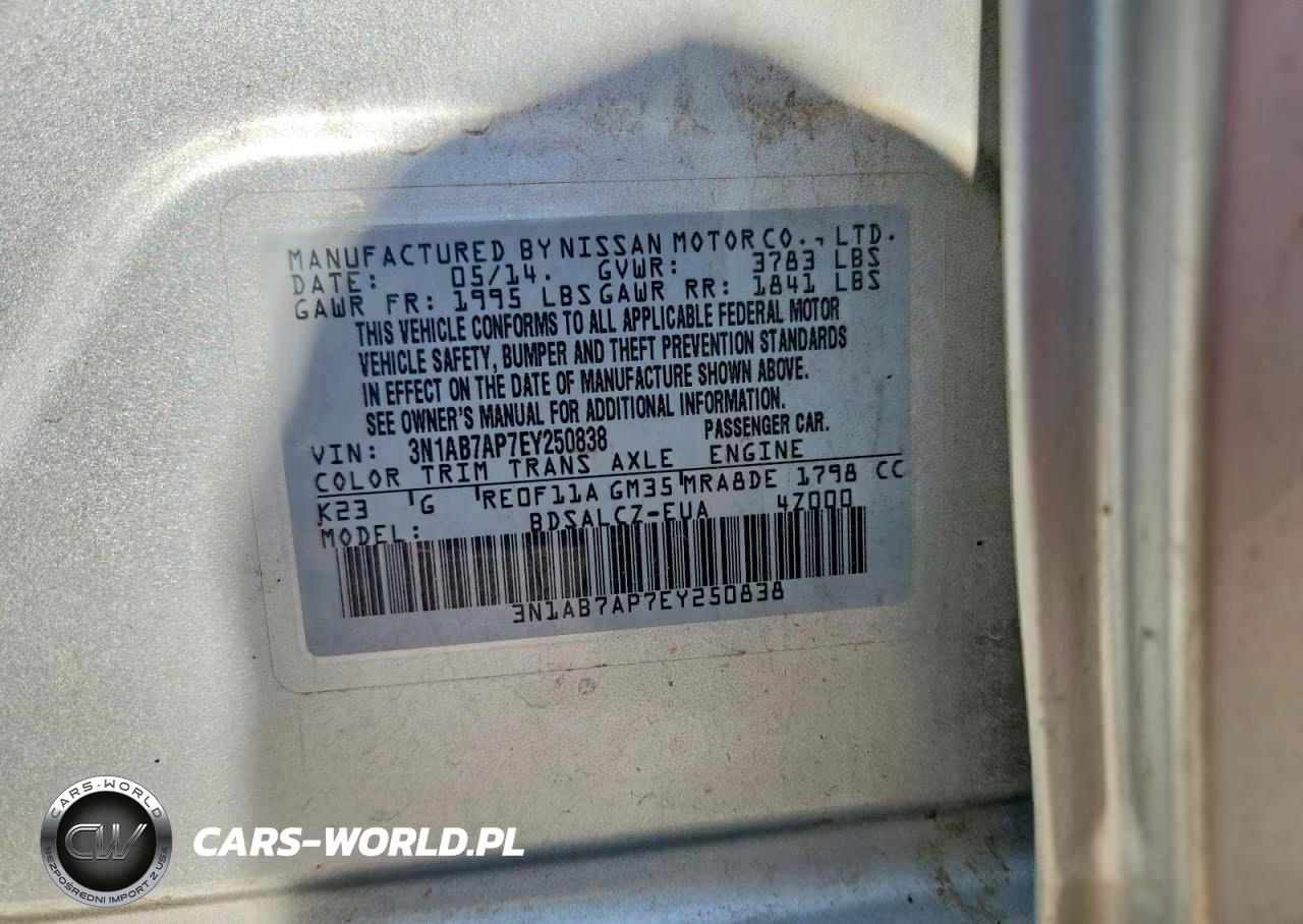 2014 Nissan Sentra S VIN:3N1AB7AP7EY250838 - 12