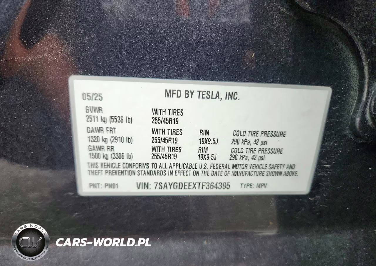 2026 Tesla Model Y VIN:7SAYGDEEXTF364395 - 13